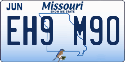 MO license plate EH9M9O