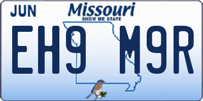 MO license plate EH9M9R