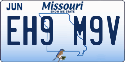 MO license plate EH9M9V