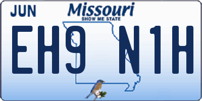 MO license plate EH9N1H