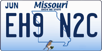 MO license plate EH9N2C