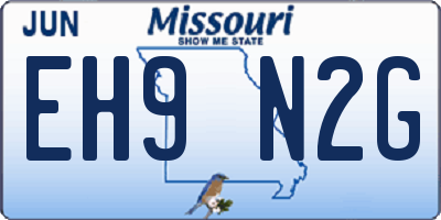 MO license plate EH9N2G