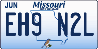 MO license plate EH9N2L