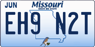 MO license plate EH9N2T