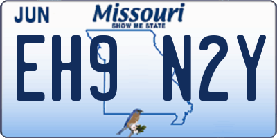 MO license plate EH9N2Y