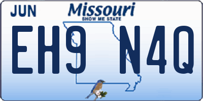 MO license plate EH9N4Q