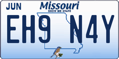 MO license plate EH9N4Y