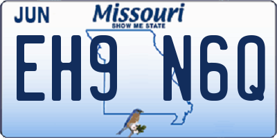 MO license plate EH9N6Q