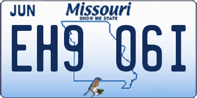 MO license plate EH9O6I