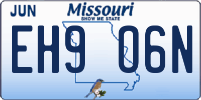 MO license plate EH9O6N