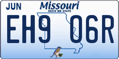 MO license plate EH9O6R