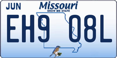 MO license plate EH9O8L