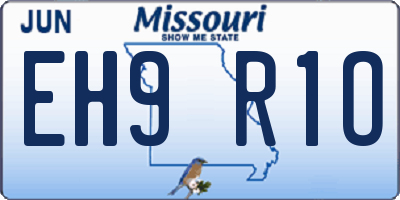 MO license plate EH9R1O