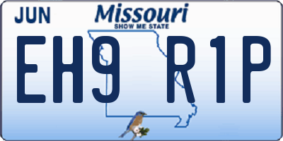 MO license plate EH9R1P