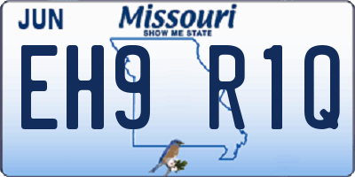 MO license plate EH9R1Q