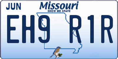 MO license plate EH9R1R