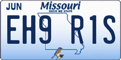 MO license plate EH9R1S