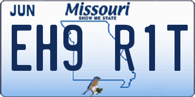 MO license plate EH9R1T