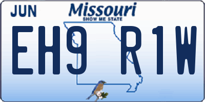 MO license plate EH9R1W