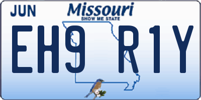MO license plate EH9R1Y