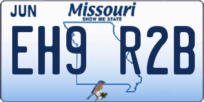 MO license plate EH9R2B