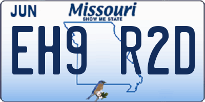 MO license plate EH9R2D