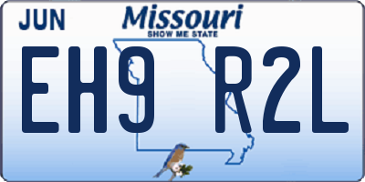 MO license plate EH9R2L