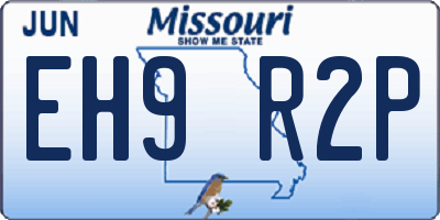 MO license plate EH9R2P