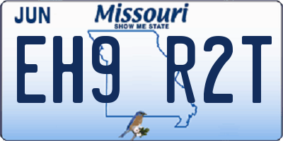 MO license plate EH9R2T