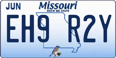 MO license plate EH9R2Y