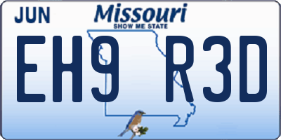 MO license plate EH9R3D
