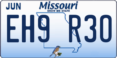 MO license plate EH9R3O