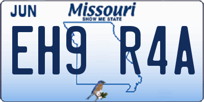 MO license plate EH9R4A