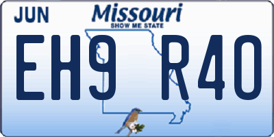 MO license plate EH9R4O