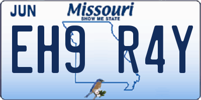 MO license plate EH9R4Y
