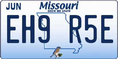 MO license plate EH9R5E