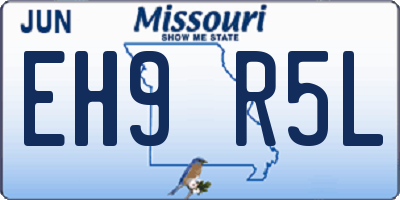 MO license plate EH9R5L
