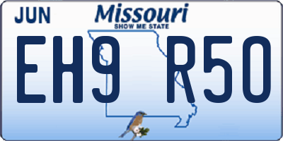 MO license plate EH9R5O