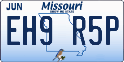 MO license plate EH9R5P