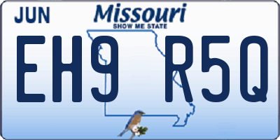 MO license plate EH9R5Q