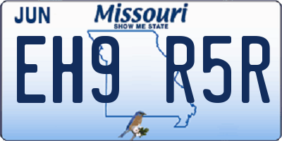 MO license plate EH9R5R