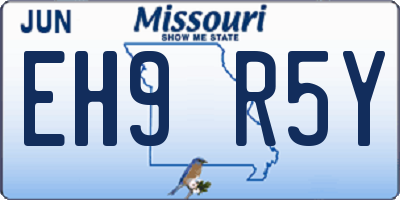 MO license plate EH9R5Y
