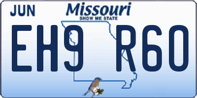 MO license plate EH9R6O