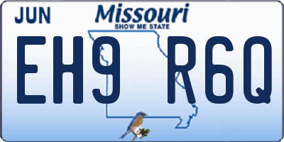 MO license plate EH9R6Q