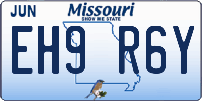 MO license plate EH9R6Y