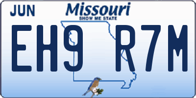 MO license plate EH9R7M