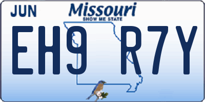 MO license plate EH9R7Y