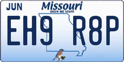 MO license plate EH9R8P