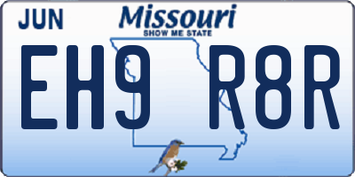 MO license plate EH9R8R