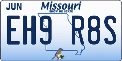MO license plate EH9R8S